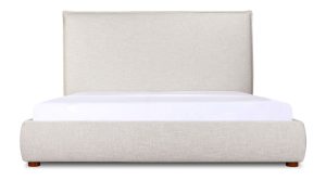 LUZON QUEEN BED TALL HEADBOARD- LIGHT GREY (13)