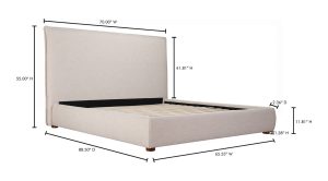 LUZON QUEEN BED TALL HEADBOARD WHEAT