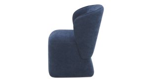 Larson Rolling Dining Chair-Navy Blue (5)