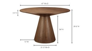 Otago Round Dining Table-Brown (5)