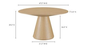 Otago Round Dining Table-Oak