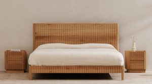 POVERA BED QUEEN- OAK (2)