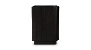 Povera 3 Drawer Nightstand Black