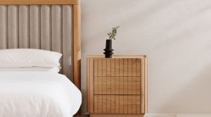 Povera 3 Drawer Nightstand Oak