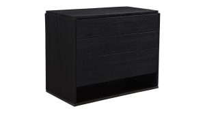 Quinton 3 Drawer Nightstand Black