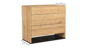 Quinton 3 Drawer Nightstand Natural Oak (13)