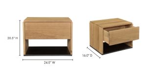 Quinton Nightstand- Natural