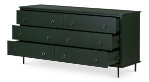 Reagan 6 Drawer Dresser-Deep Green