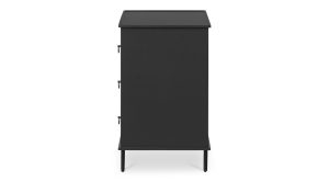 Reagan 3 Drawer Nightstand- Black (1)