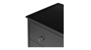 Reagan 3 Drawer Nightstand- Black (8)