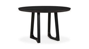 Silas Round Dining Table- Black