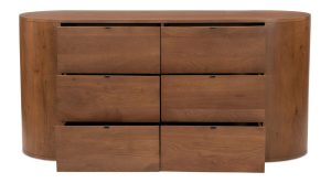 THEO 6 DRAWER DRESSER-BROWN