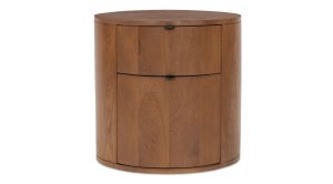 Theo Two Drawer Nightstand- Brown