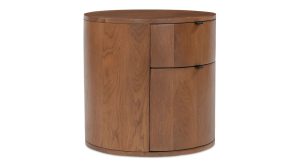 Theo Two Drawer Nightstand- Brown