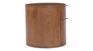 Theo Two Drawer Nightstand- Brown