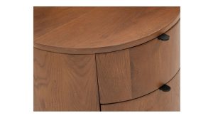 Theo Two Drawer Nightstand- Brown