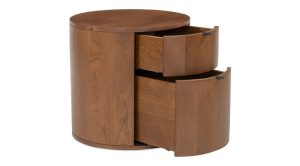 Theo Two Drawer Nightstand- Brown