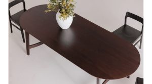 Trie Dining Table Large-Dark Brown