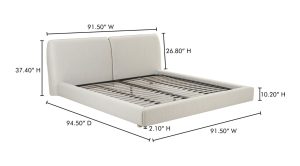 ZEPPELIN KING BED- LIGHT GREY (12)