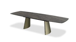 RAVELLO DOUBLE EXTENSION DINING TABLE- GLOSS TOP (1)