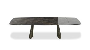 RAVELLO DOUBLE EXTENSION DINING TABLE- HAMMERED TOP (2)