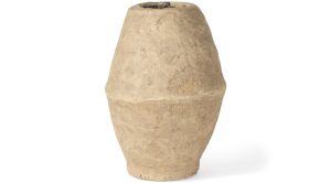 Rundal Beige Paper Mache Vase-Large (1)