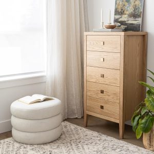 Hara 5 Drawer Tall Dresser - Natural Oak_6