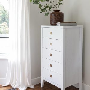 Hara 5 Drawer Tall Dresser - White_1