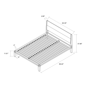 Luna Wood Tool-Free Queen Bed - Coffee_10