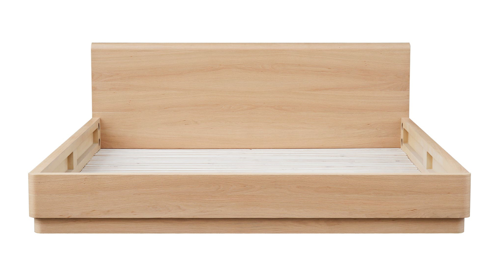 Round Off King Bed Light Oak Brown - Image 4
