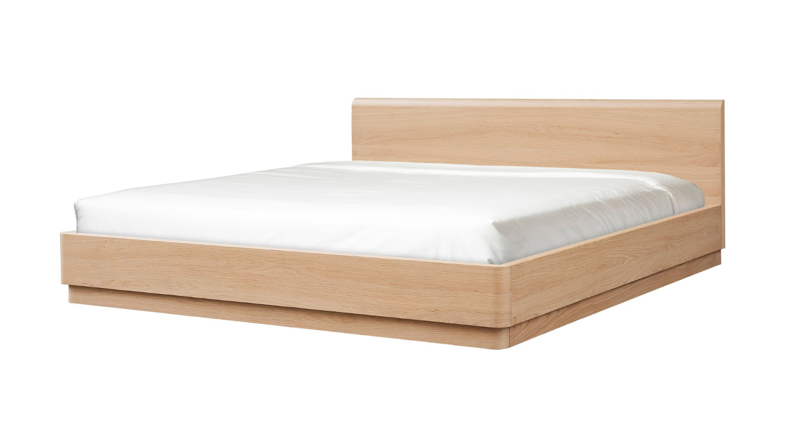 Round Off King Bed Light Oak Brown - Image 2