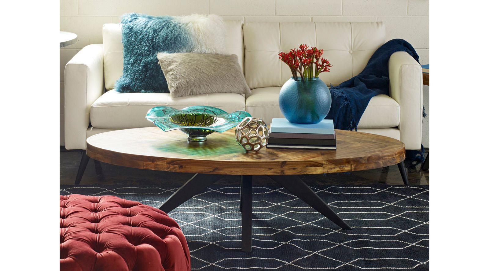 Parq Oval Coffee Table Amber - Image 4