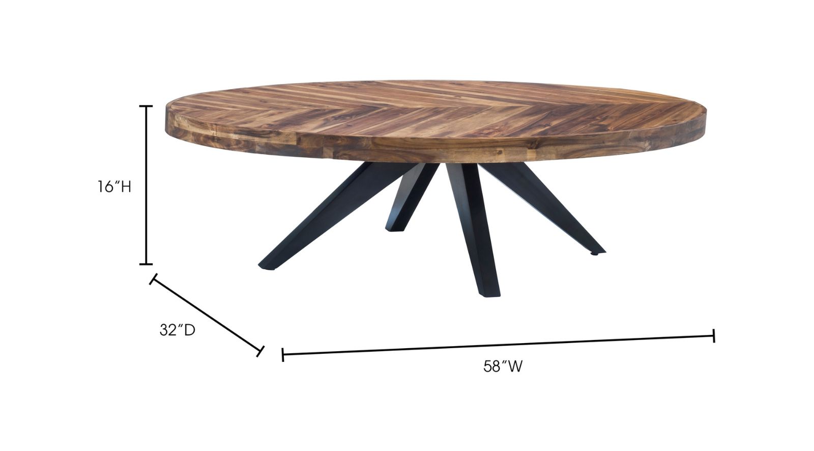 Parq Oval Coffee Table Amber - Image 3