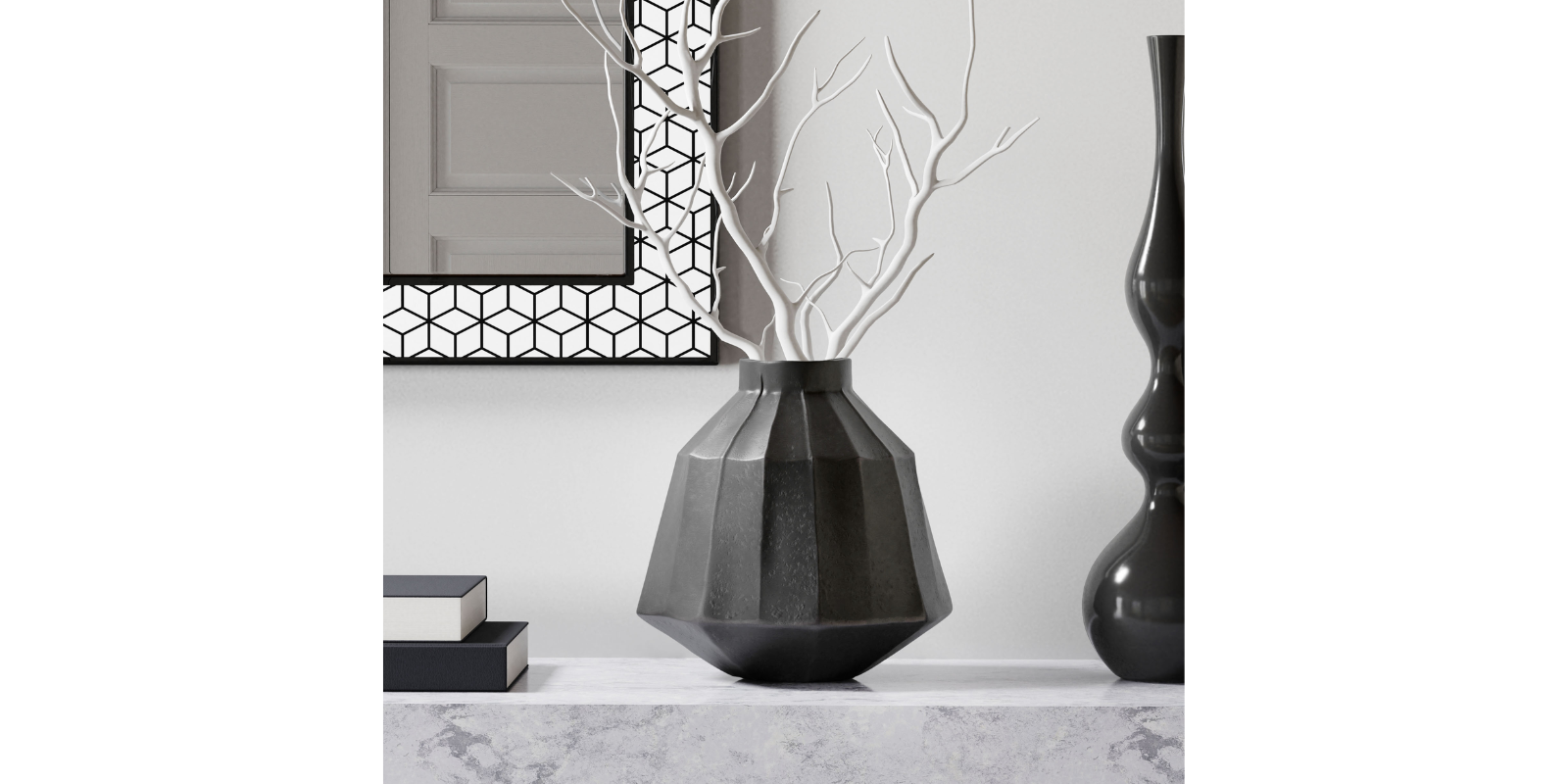 Anders Metal Vase, Large Grey - Image 6