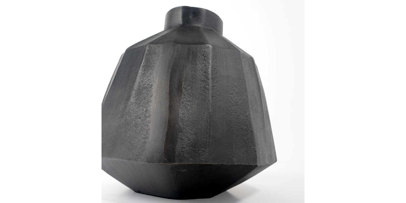 Anders Metal Vase, Large Grey - Image 2