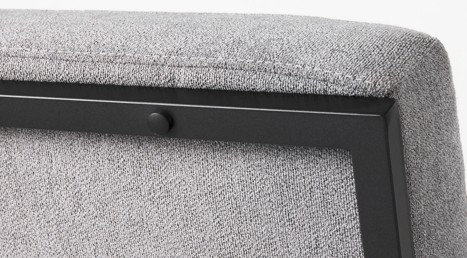 Armelle Gray Fabric Seat W/Black Metal Frame Accent Chair - Image 8