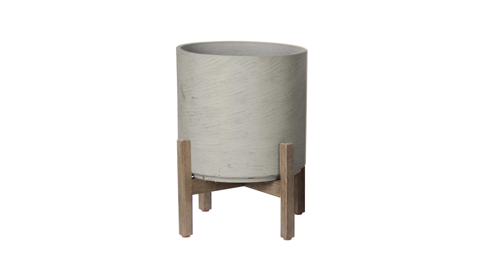 Patio Round Medium Standing Pot - Cement Grey