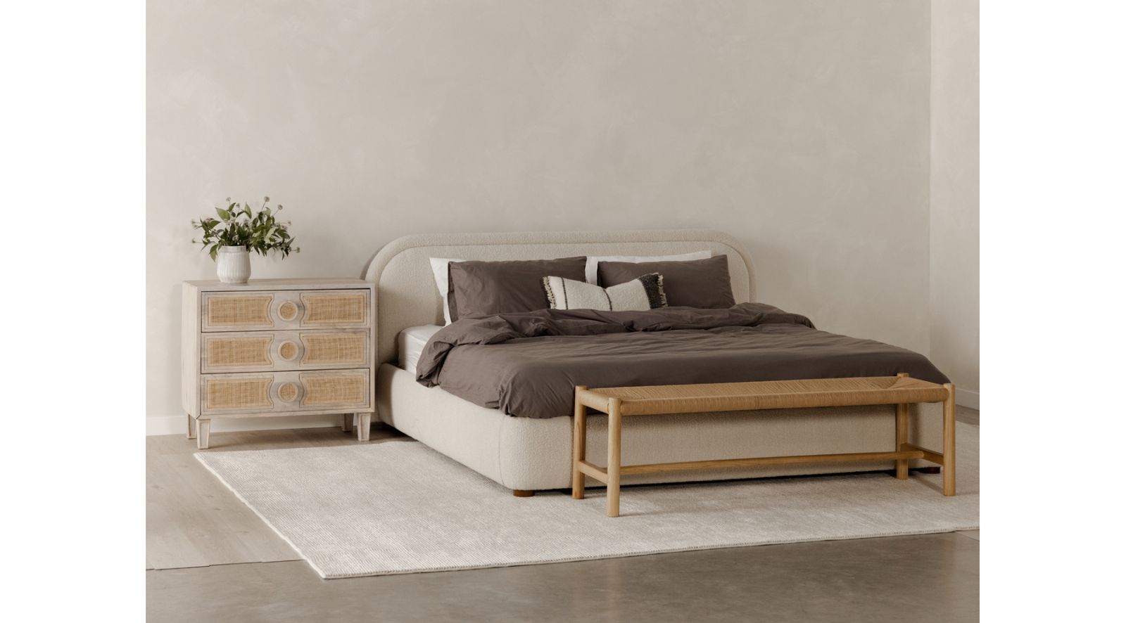 COLIN KING BED- OATMEAL - Image 4