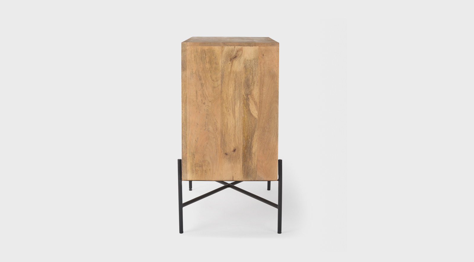 Cairo 36.0L x 19.5W x 36.0H 2 Door Wood and Metal Cabinet - Image 4
