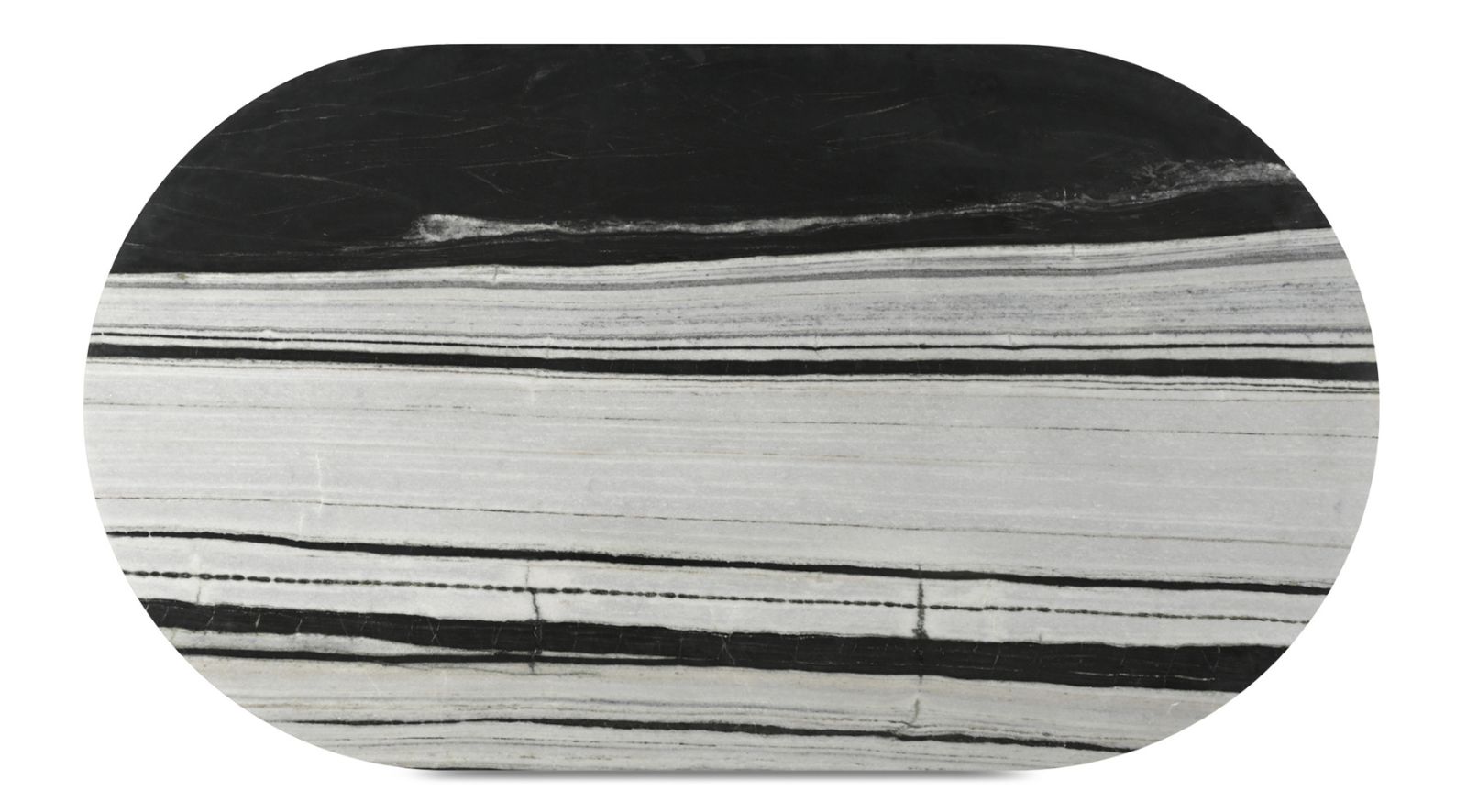 Celia Oval Dining Table- Panda Marble - Image 3