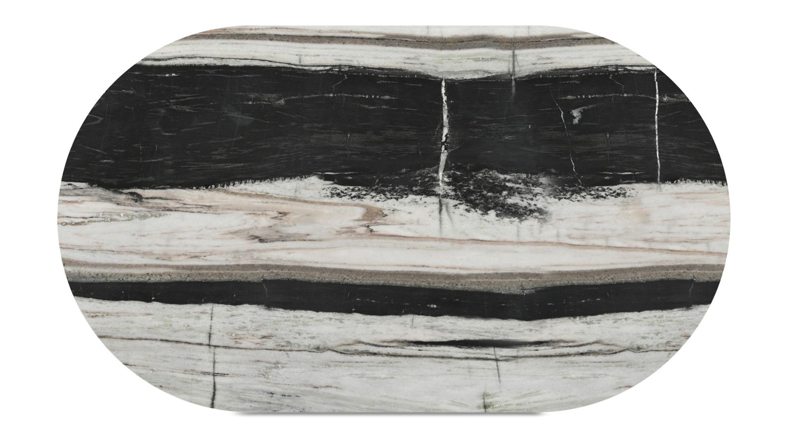 Celia Oval Dining Table- Panda Marble - Image 8