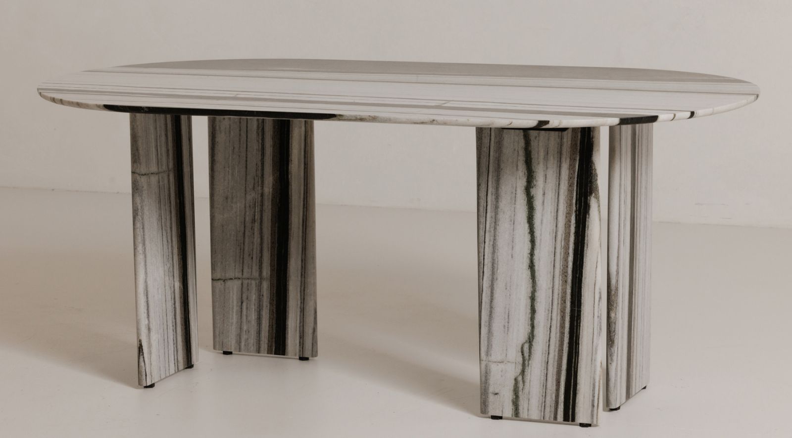 Celia Oval Dining Table- Panda Marble - Image 6