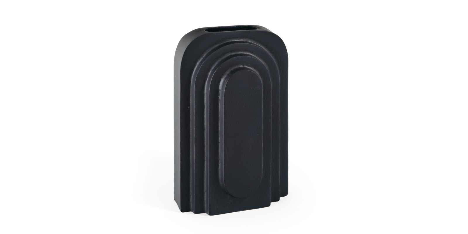 Clarence Metal Vase, Large Black