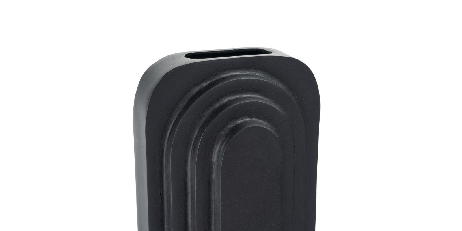 Clarence Metal Vase, Large Black - Image 5