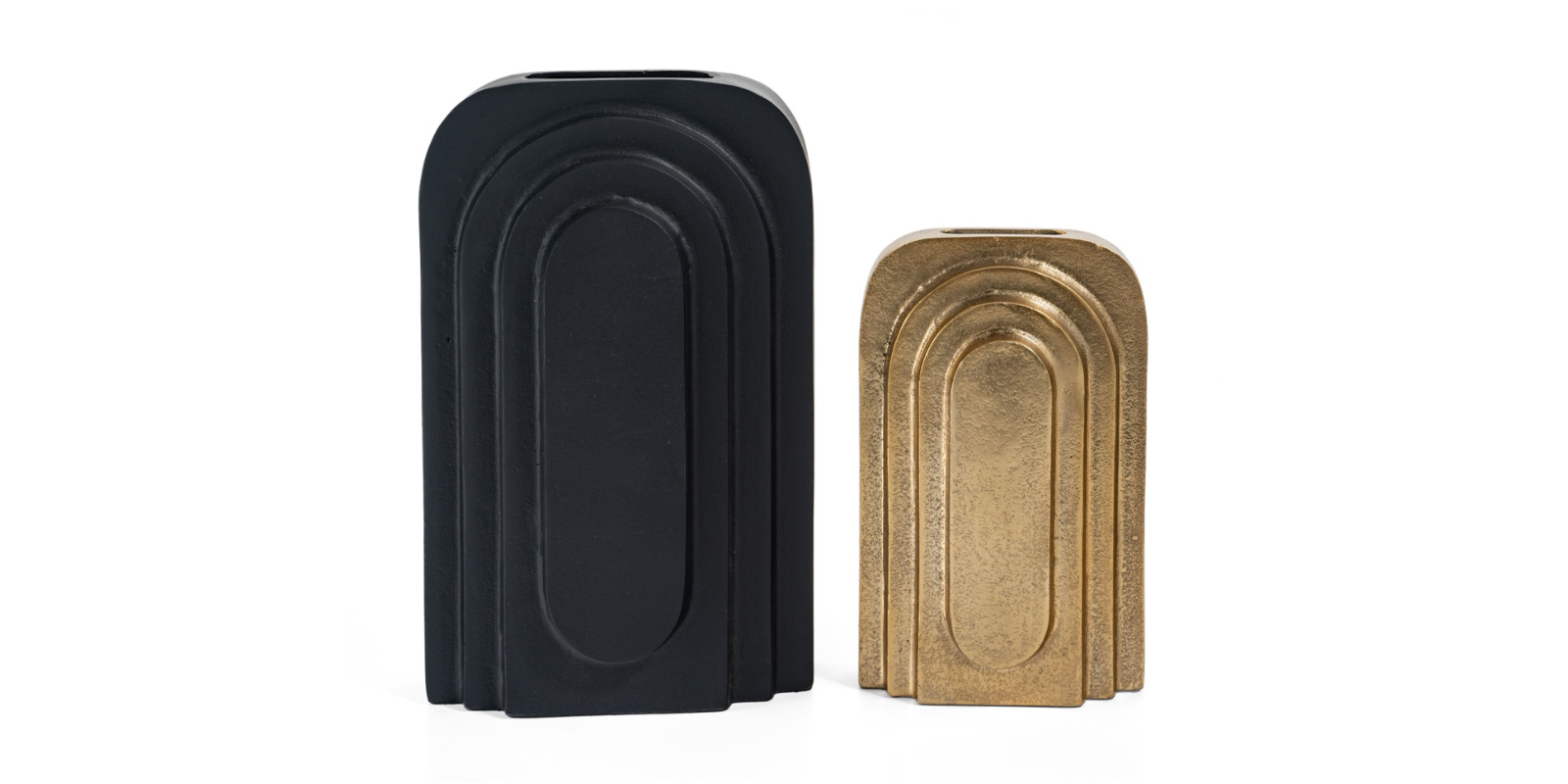 Clarence Metal Vase, Large Black - Image 8