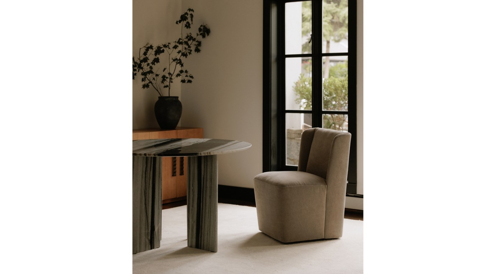 Cormac Rolling Dining Chair- Warm Sand - Image 10