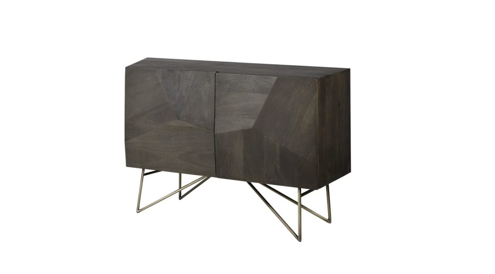 Darwin 17.5L x 30.0W x 40H Dark Brown Wooden 2 Door Cabinet