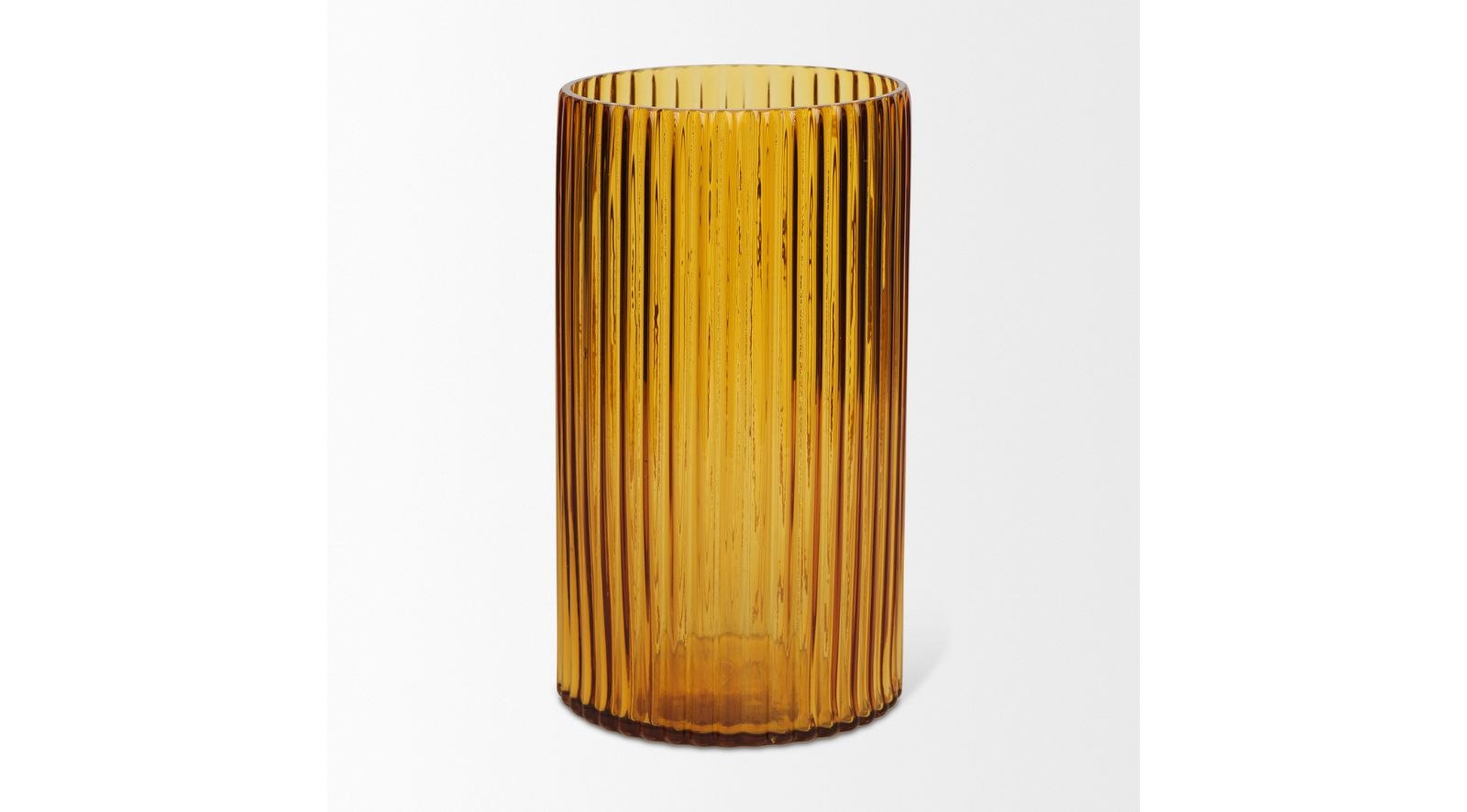 Dawn Amber Glass Vase-Tall
