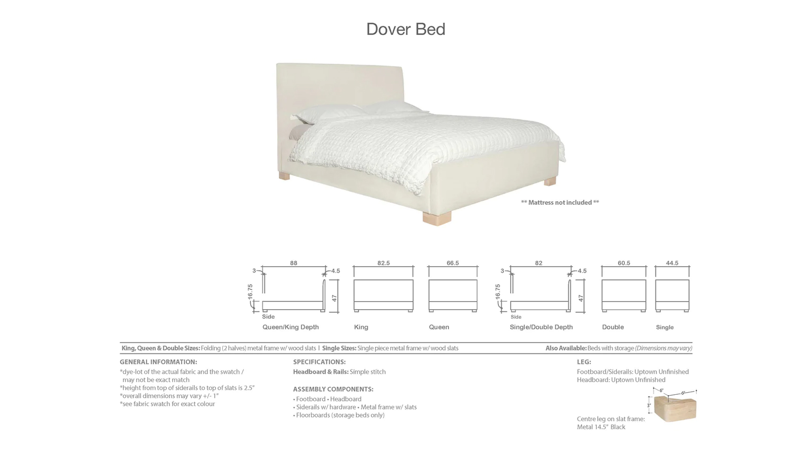 Dover Bed - Image 3