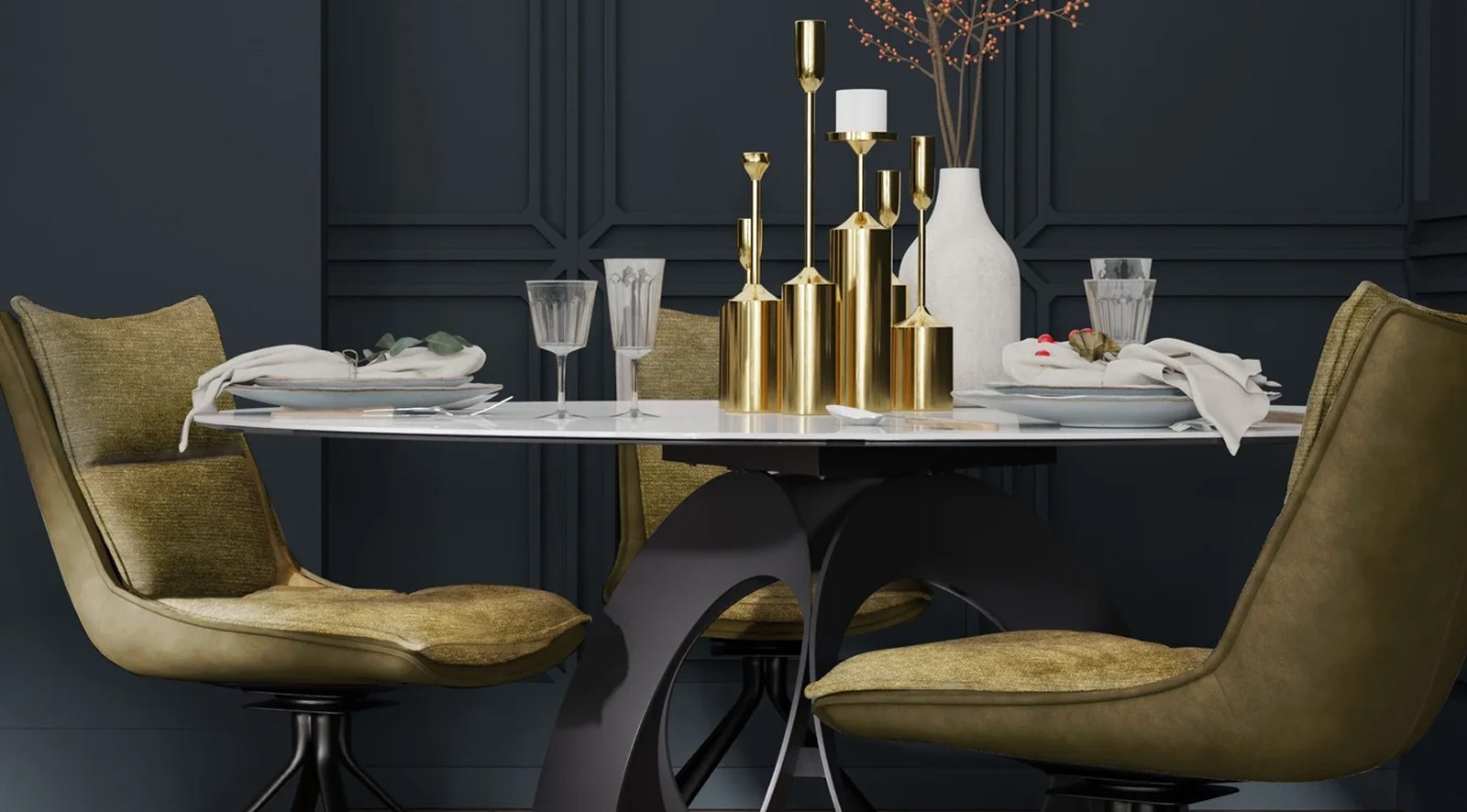 Puccini Swivel Dining Chair Evergreen - Image 5
